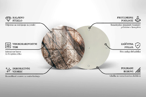 Glass worktop protector Wood structure