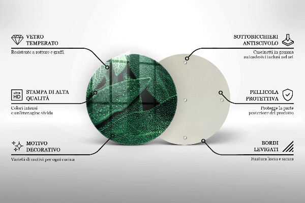 Glass worktop protector Plant leaves