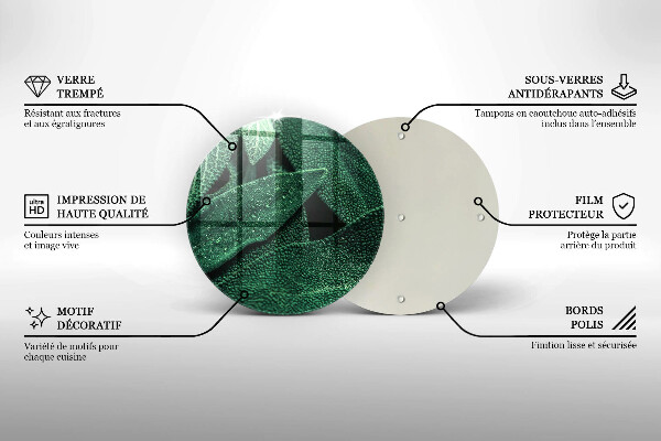 Glass worktop protector Plant leaves
