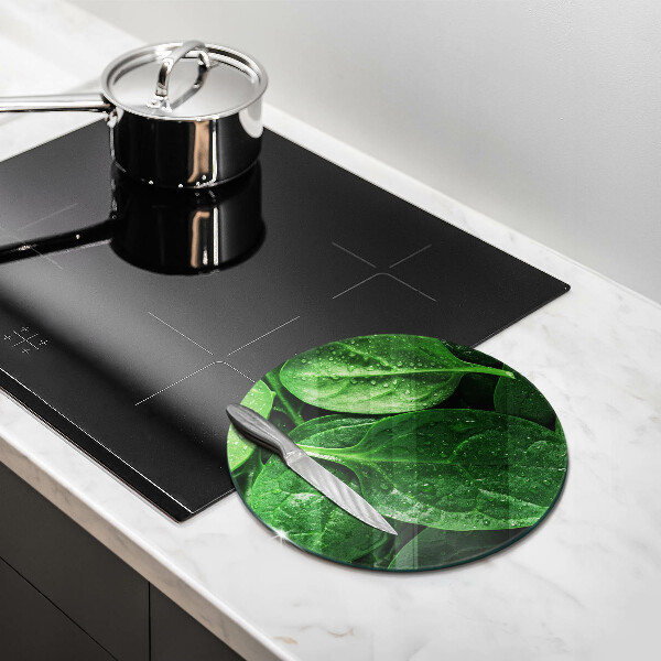 Glass worktop protector Basil leaves