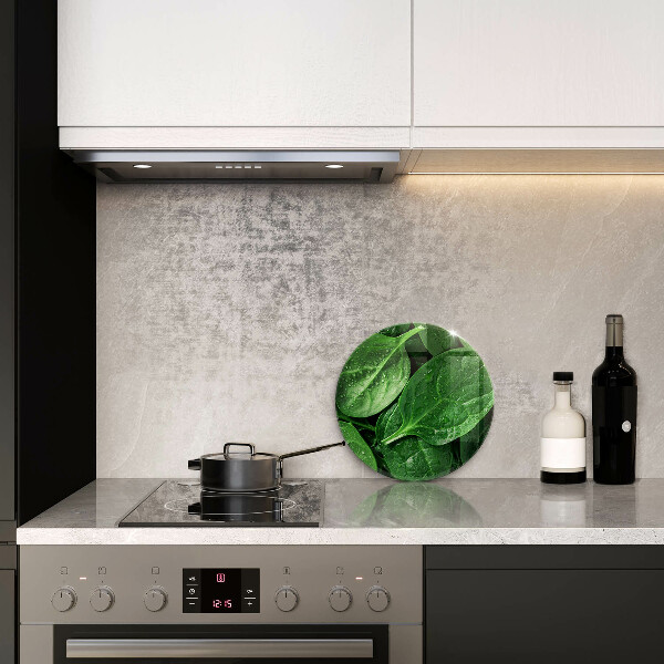 Glass worktop protector Basil leaves