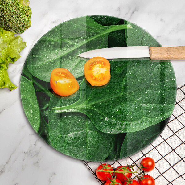 Glass worktop protector Basil leaves