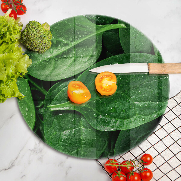 Glass worktop protector Basil leaves