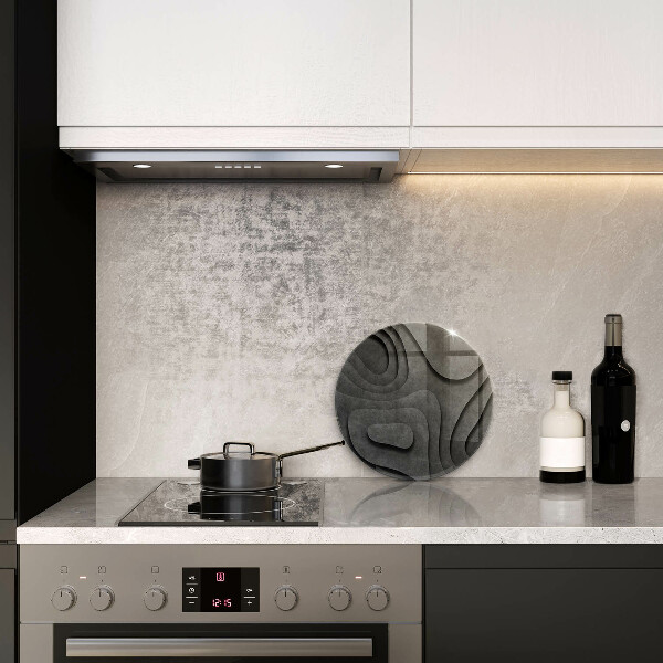 Glass worktop protector 3D stone shapes