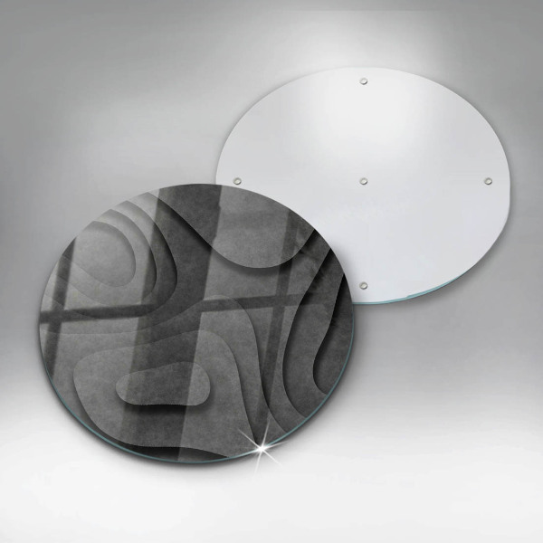Glass worktop protector 3D stone shapes