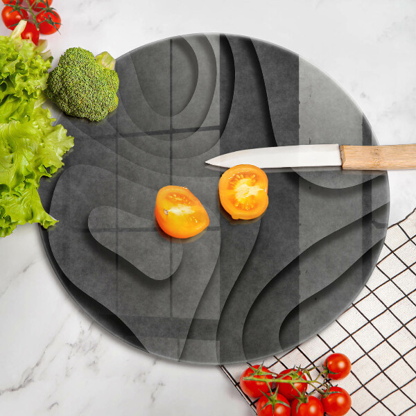 Glass worktop protector 3D stone shapes