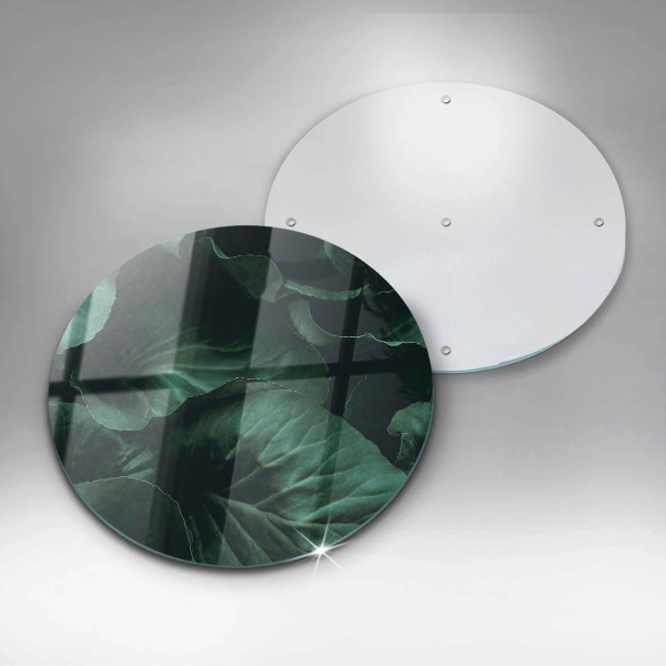 Glass worktop protector Wild dark leaves
