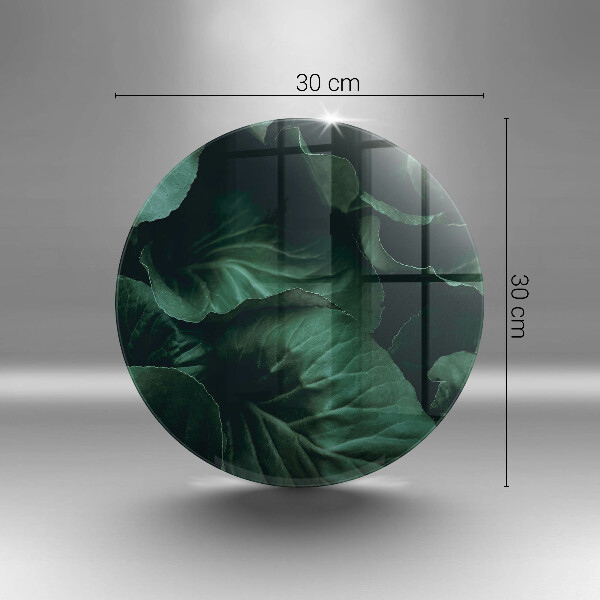 Glass worktop protector Wild dark leaves