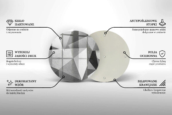 Glass worktop protector Concrete sharp abstraction