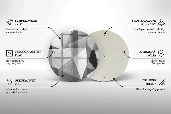 Glass worktop protector Concrete sharp abstraction
