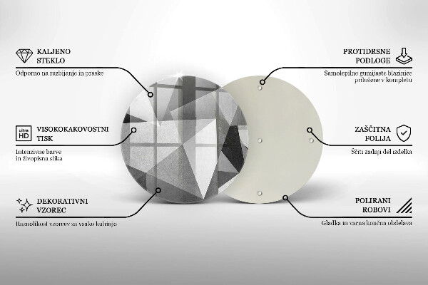 Glass worktop protector Concrete sharp abstraction