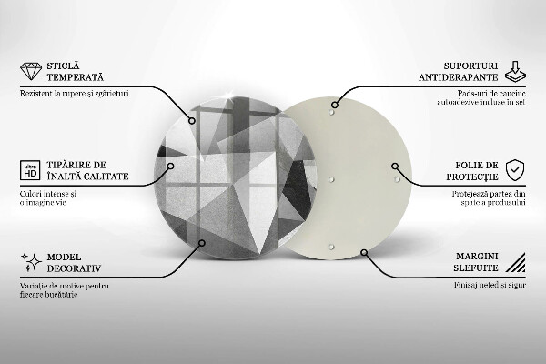 Glass worktop protector Concrete sharp abstraction