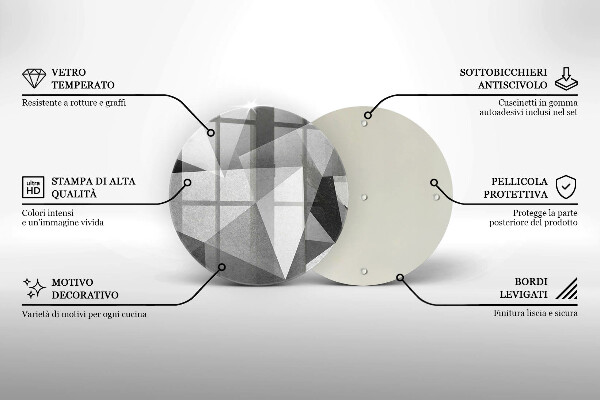 Glass worktop protector Concrete sharp abstraction