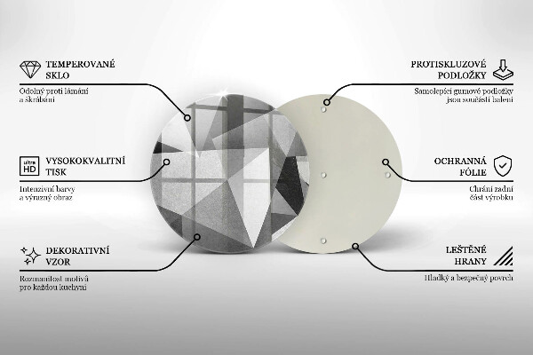 Glass worktop protector Concrete sharp abstraction