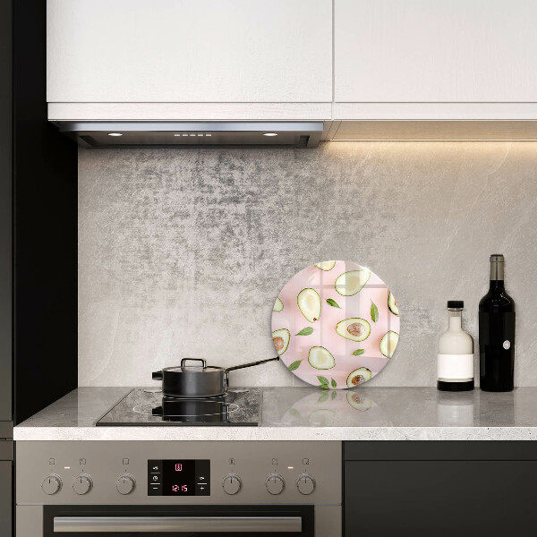 Chopping board glass Avocado pattern