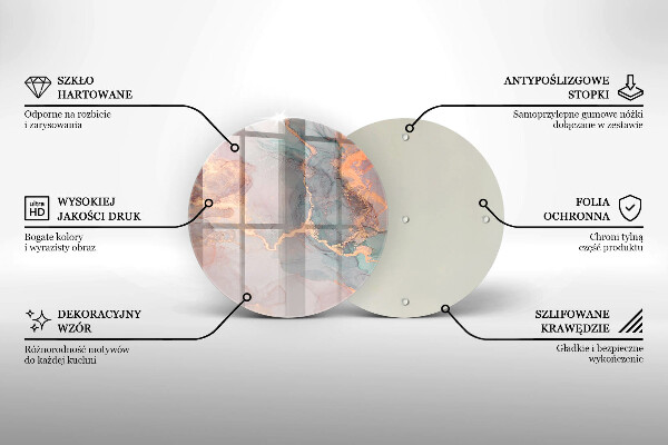 Kitchen worktop protector Marble with gold