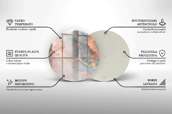 Kitchen worktop protector Marble with gold