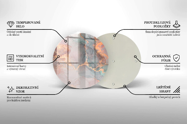 Kitchen worktop protector Marble with gold