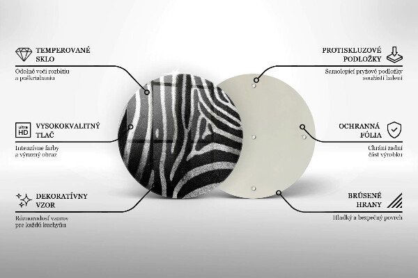 Kitchen worktop protector Zebra stripes