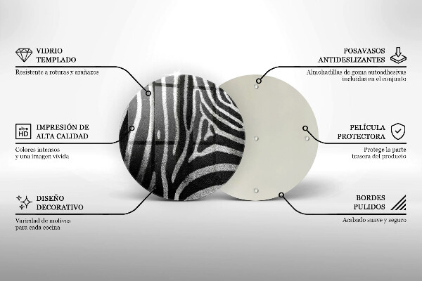 Kitchen worktop protector Zebra stripes