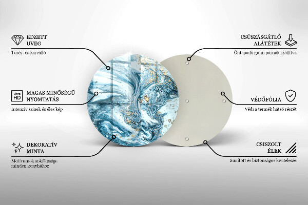 Chopping board Structure with gold