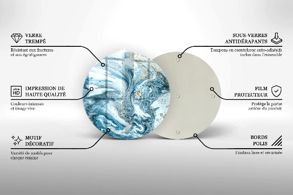 Chopping board Structure with gold