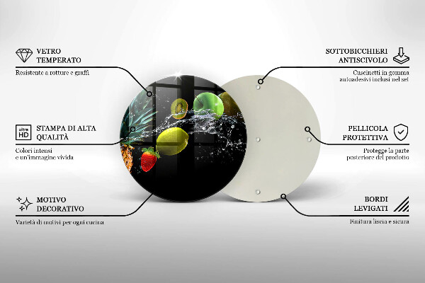 Cutting board Fruits in water