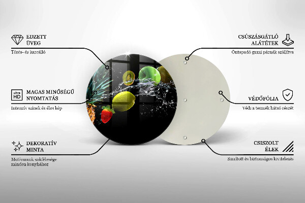 Cutting board Fruits in water