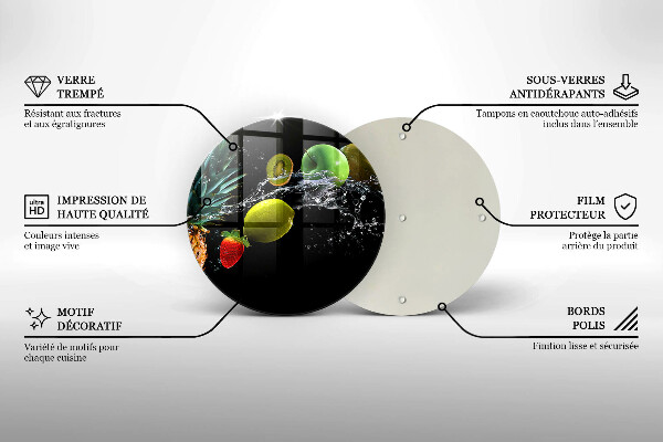 Cutting board Fruits in water