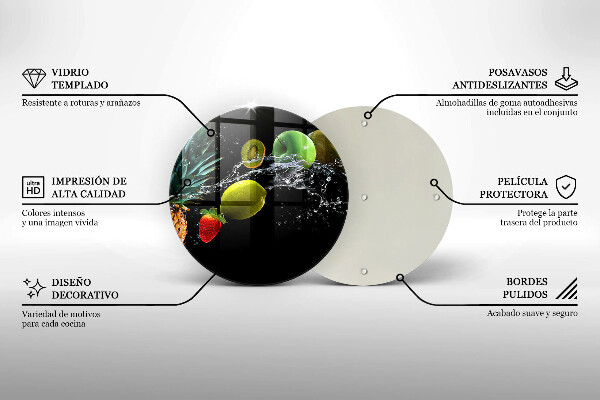 Cutting board Fruits in water