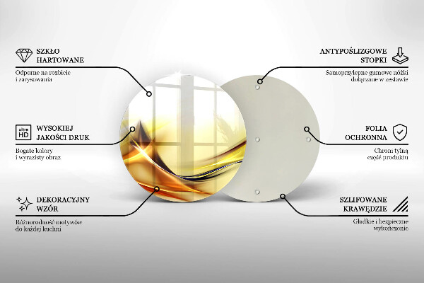 Glass worktop saver Abstraction light lines