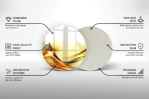 Glass worktop saver Abstraction light lines