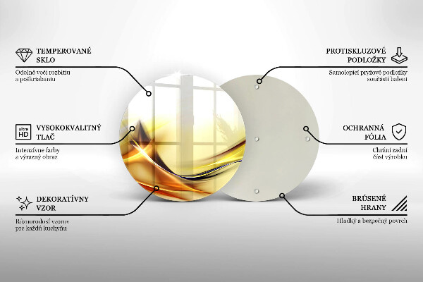 Glass worktop saver Abstraction light lines