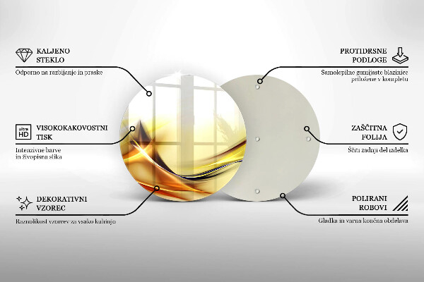 Glass worktop saver Abstraction light lines