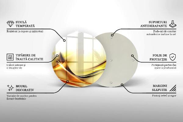 Glass worktop saver Abstraction light lines