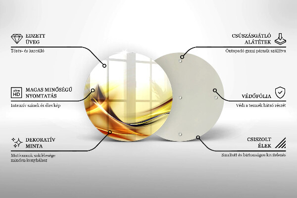 Glass worktop saver Abstraction light lines