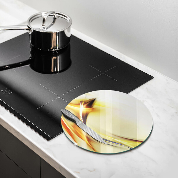 Glass worktop saver Abstraction light lines