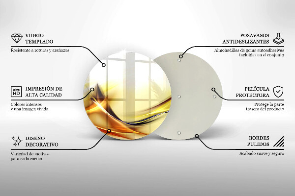 Glass worktop saver Abstraction light lines