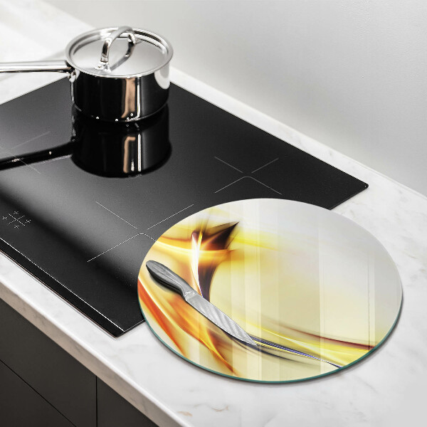 Glass worktop saver Abstraction light lines