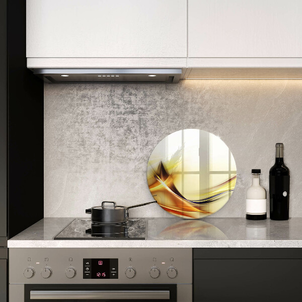 Glass worktop saver Abstraction light lines