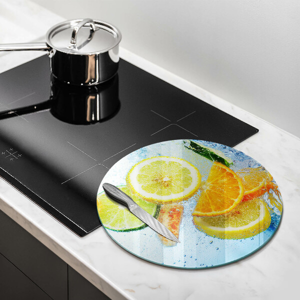 Glass worktop saver Juicy citrus water