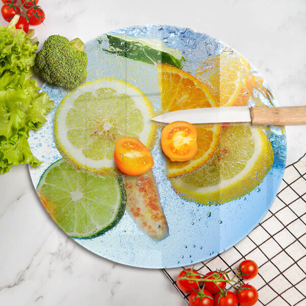 Glass worktop saver Juicy citrus water
