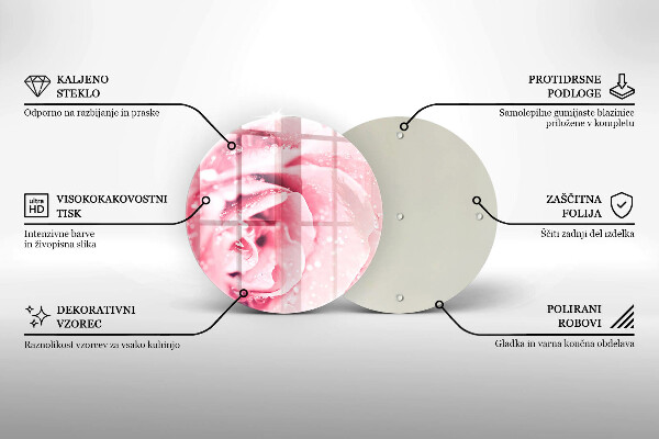 Kitchen worktop protector Rosa drops and rose flower