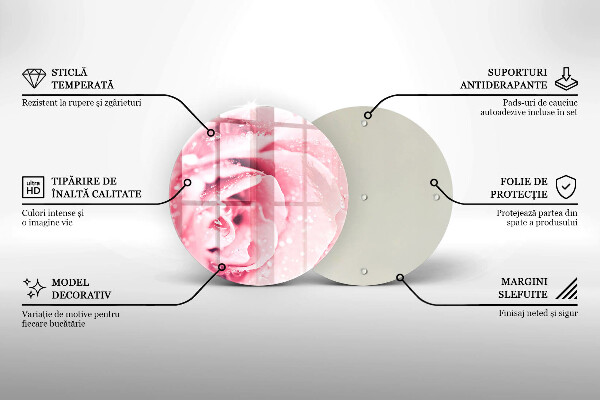 Kitchen worktop protector Rosa drops and rose flower