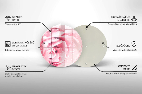 Kitchen worktop protector Rosa drops and rose flower