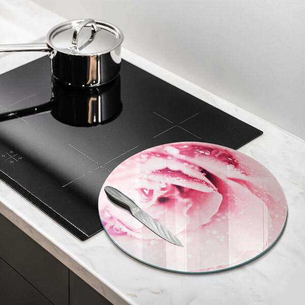 Kitchen worktop protector Rosa drops and rose flower