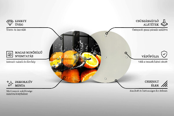 Kitchen worktop protector Juicy fruit oranges