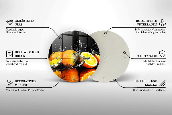 Kitchen worktop protector Juicy fruit oranges