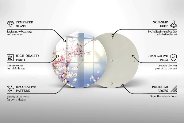 Kitchen worktop protector A blooming tree