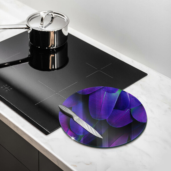 Chopping board Neon feathers